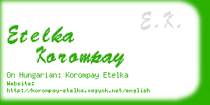 etelka korompay business card